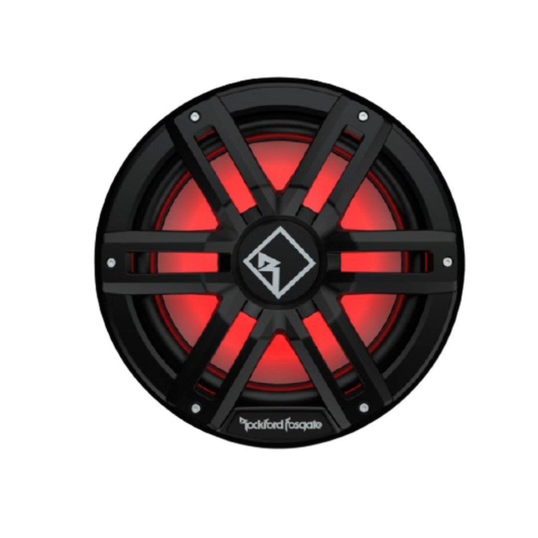 Rockford Fosgate M2D4-12IB, M2 Series 12" Dual 4 Ohm Voice Coil Color Optixª Infinite Baffle Marine Subwoofer - Black