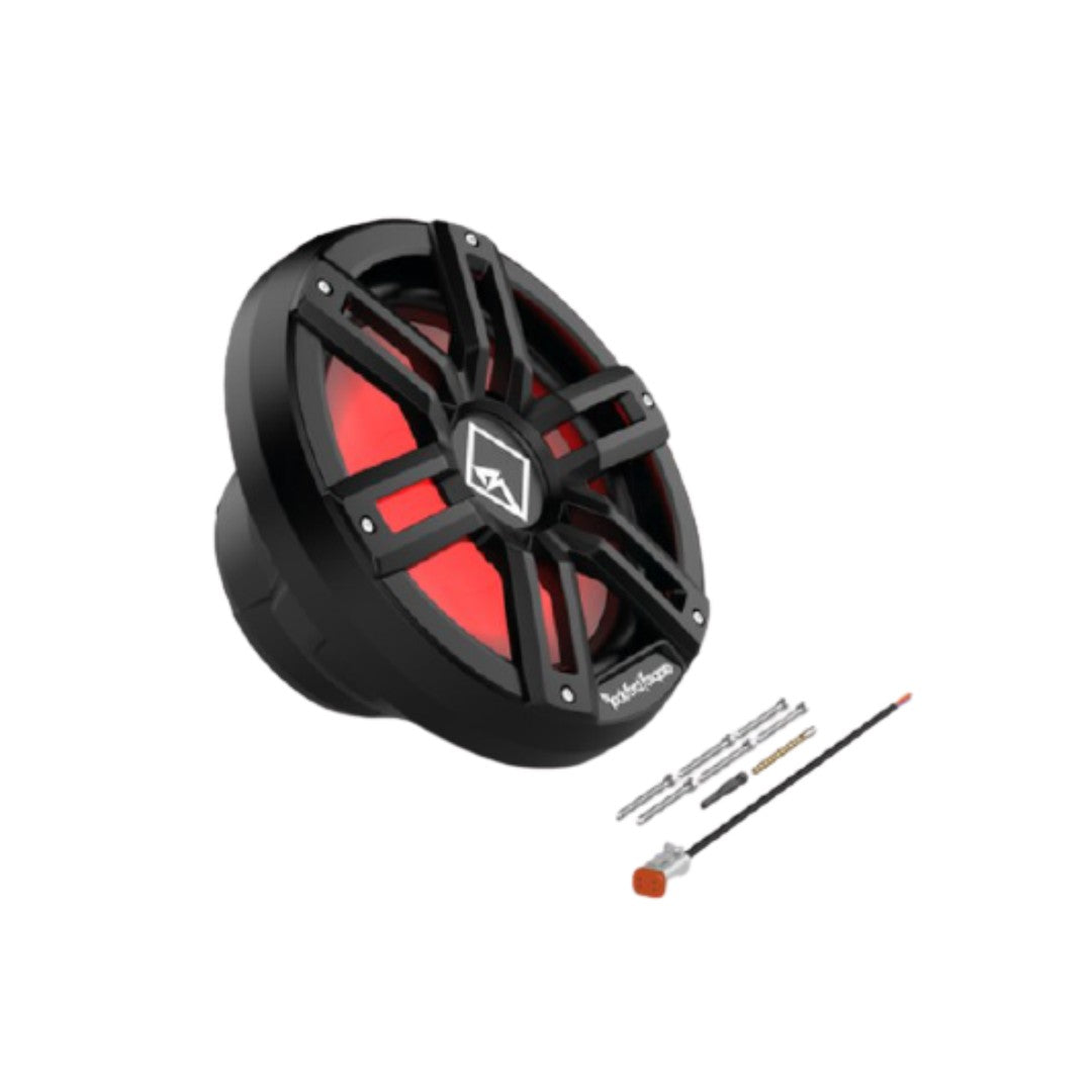 Rockford Fosgate M2D2-12IB, M2 Series 12" Dual 2 Ohm Voice Coil Color Optixª Infinite Baffle Marine Subwoofer - Black