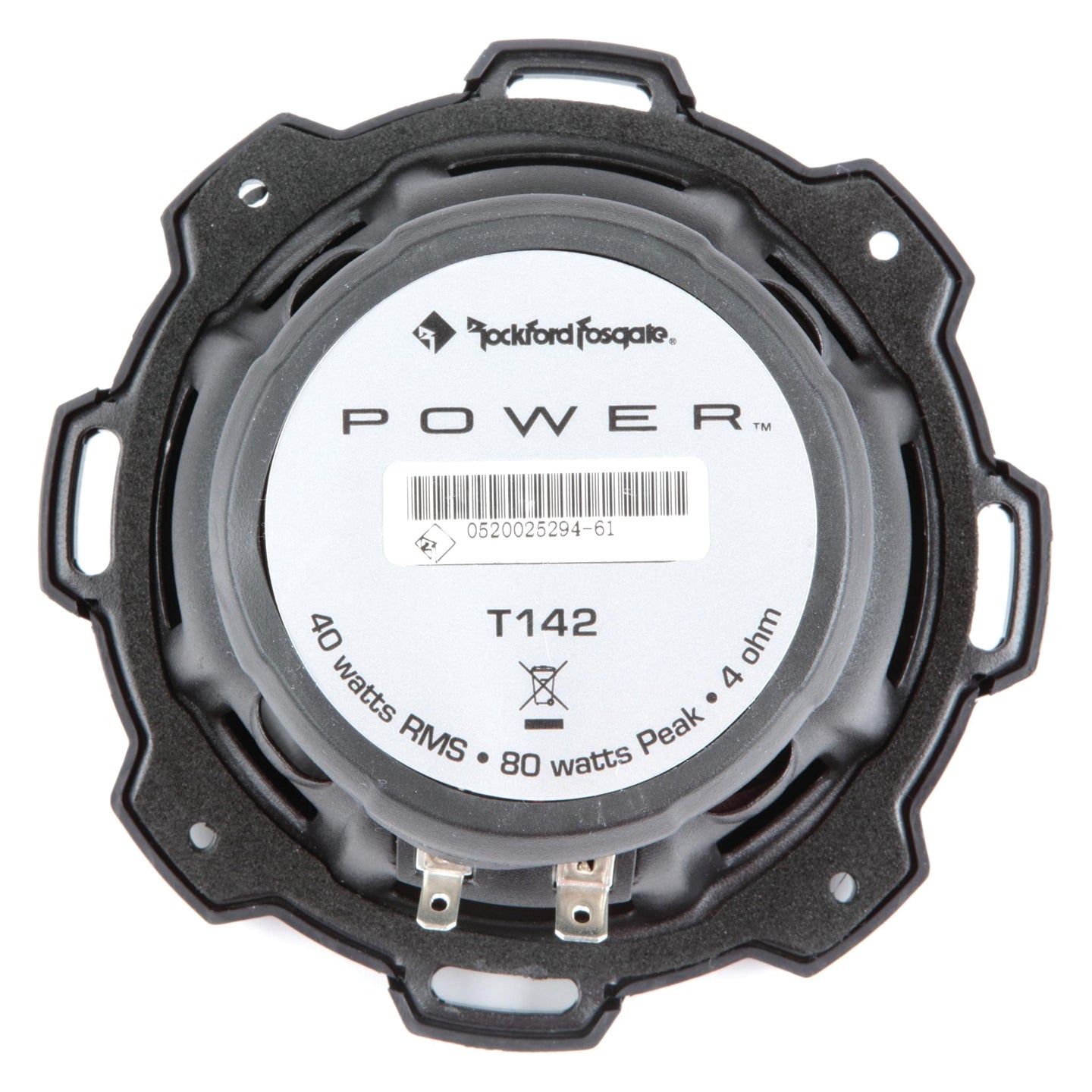 Rockford Fosgate T142, Power 4" Full Range 2-Way Coaxial Car Speakers, 80W