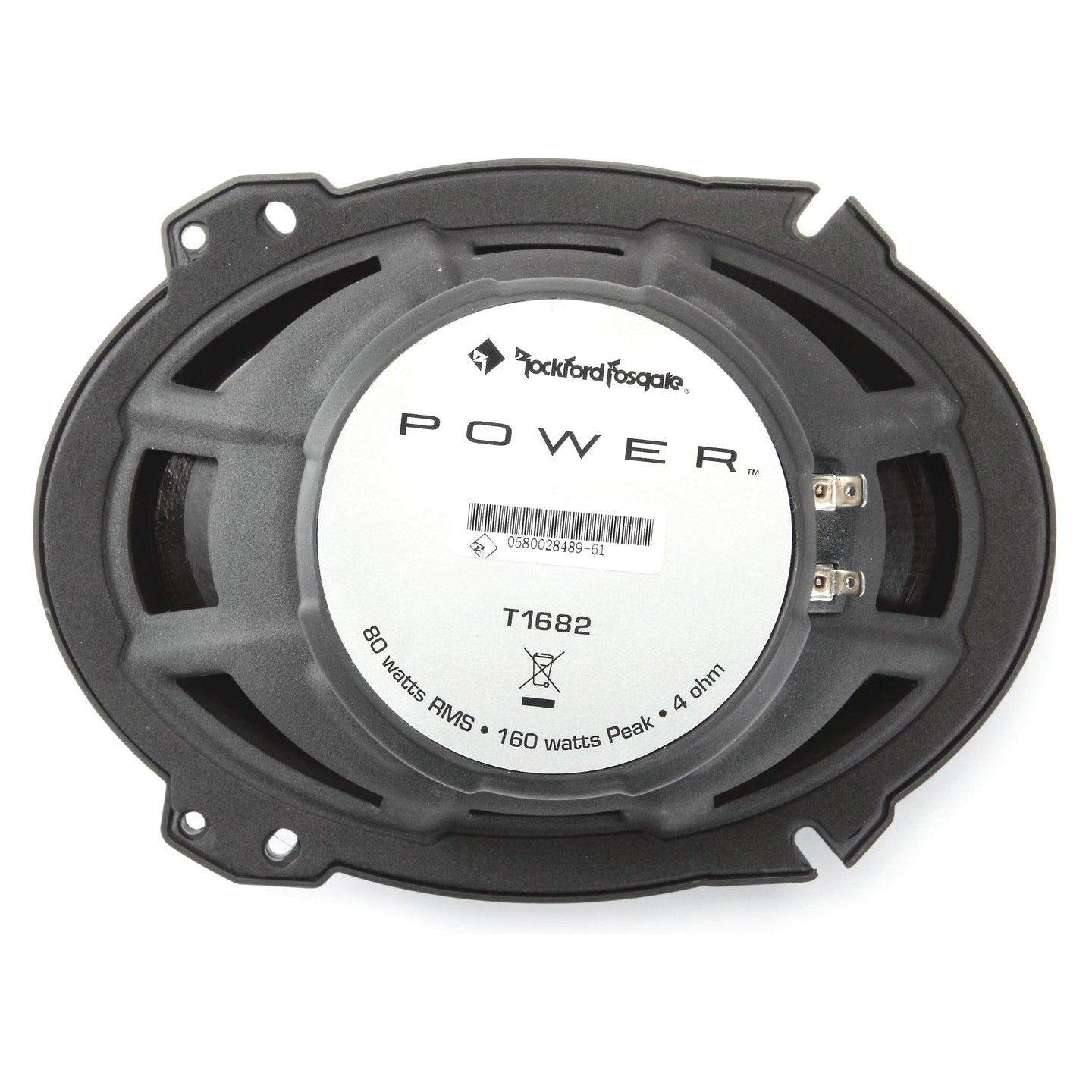 Rockford Fosgate T1682, Power 6X8" Full Range 2-Way Coaxial Car Speakers, 160W