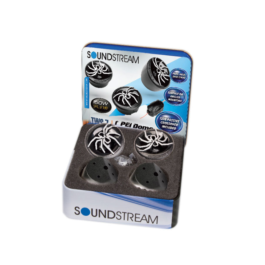 Soundstream TWS.7, 1" PEI Dome Tweeter, 3 Way Mount w/ Passive Crossovers