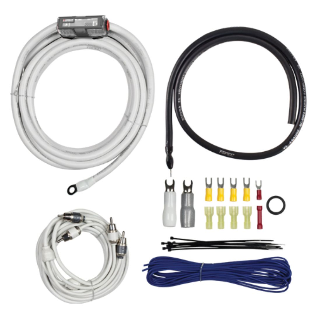 T-Spec V10-AK4, V10 4 AWG Amp Kit - 2100W w/ RCA Cable