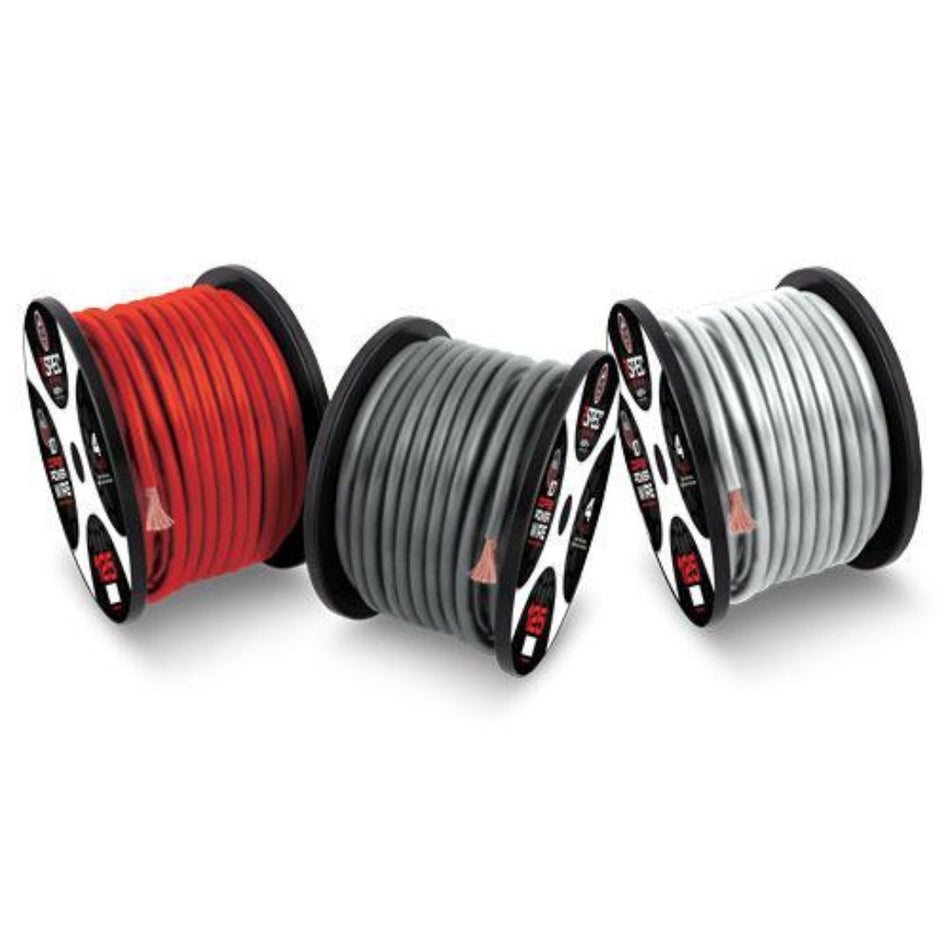 T-Spec V10PW-4100, 4 AWG 100Ft Matte Pearl OFC Power Wire - V10 Series