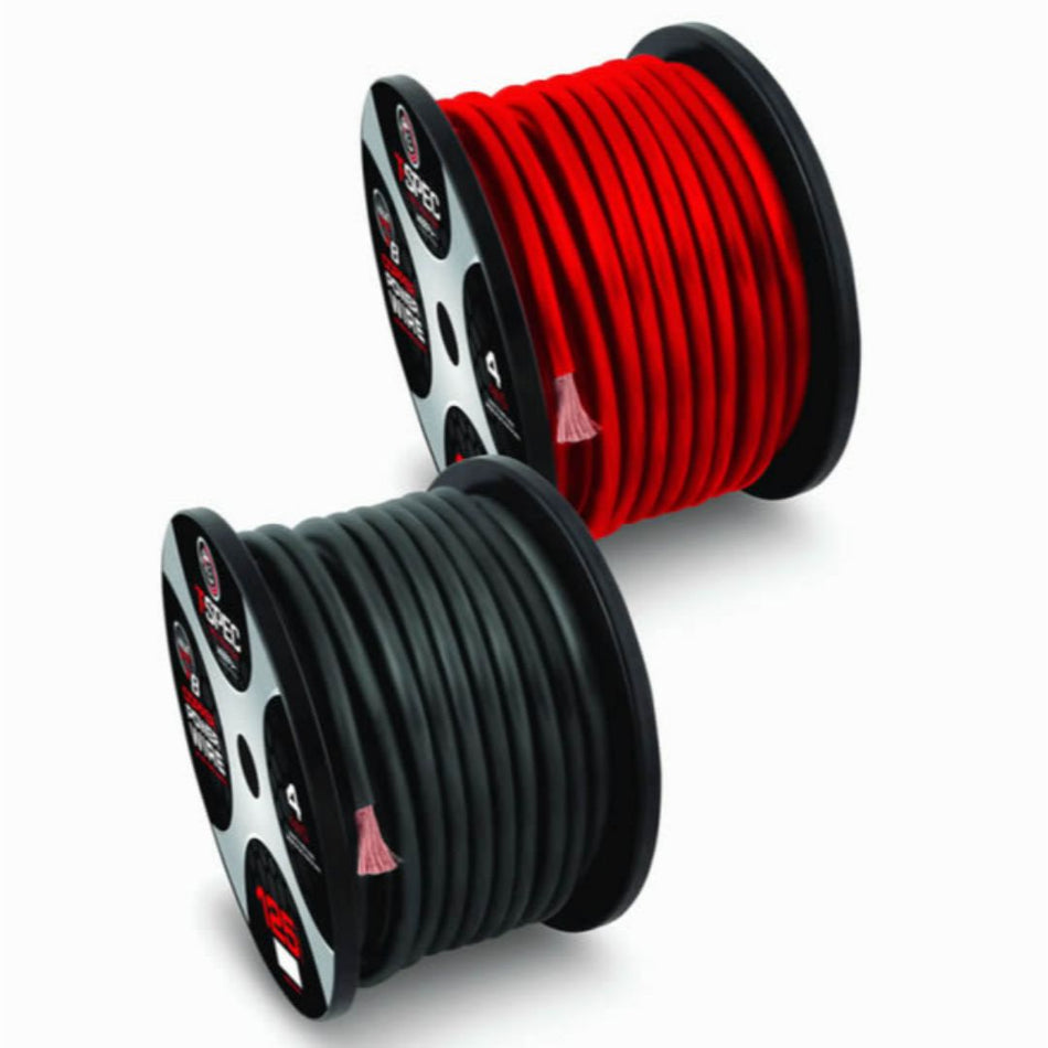 T-Spec V12PW-4100, 4 AWG 100Ft Matte Red OFC Power Wire -  V12 Series