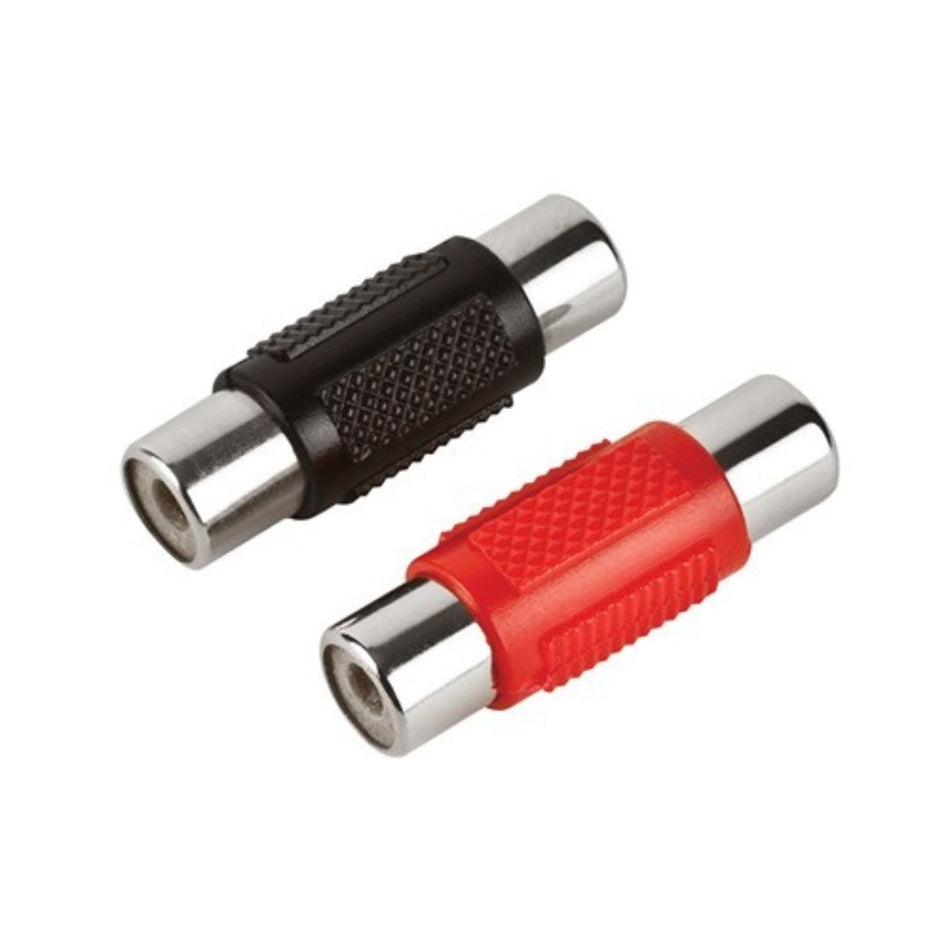 T-Spec V6RCA-BFN, Female To Female Nickel Plated RCA Barrel Adapter - 2 Pack