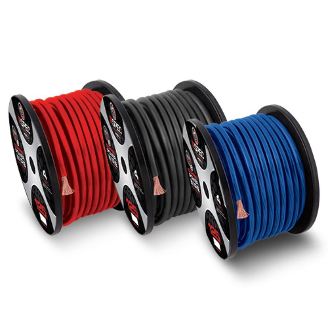 T-Spec V8GT8BK-250, 8 AWG 250Ft Black OFC Power Wire - V8Gt Series