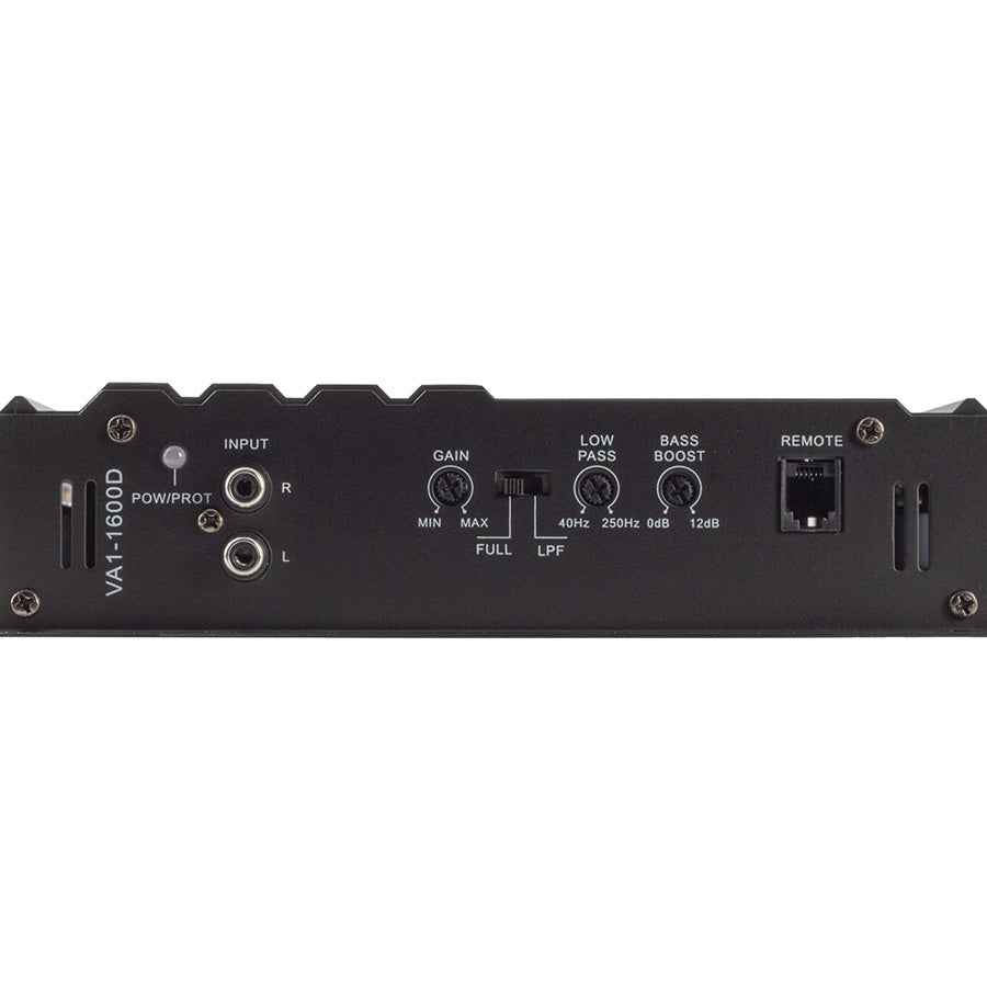 Power Acoustik VA1-1600D, Monoblock Class A/B w/Bass Remote Amplifier - 1600W