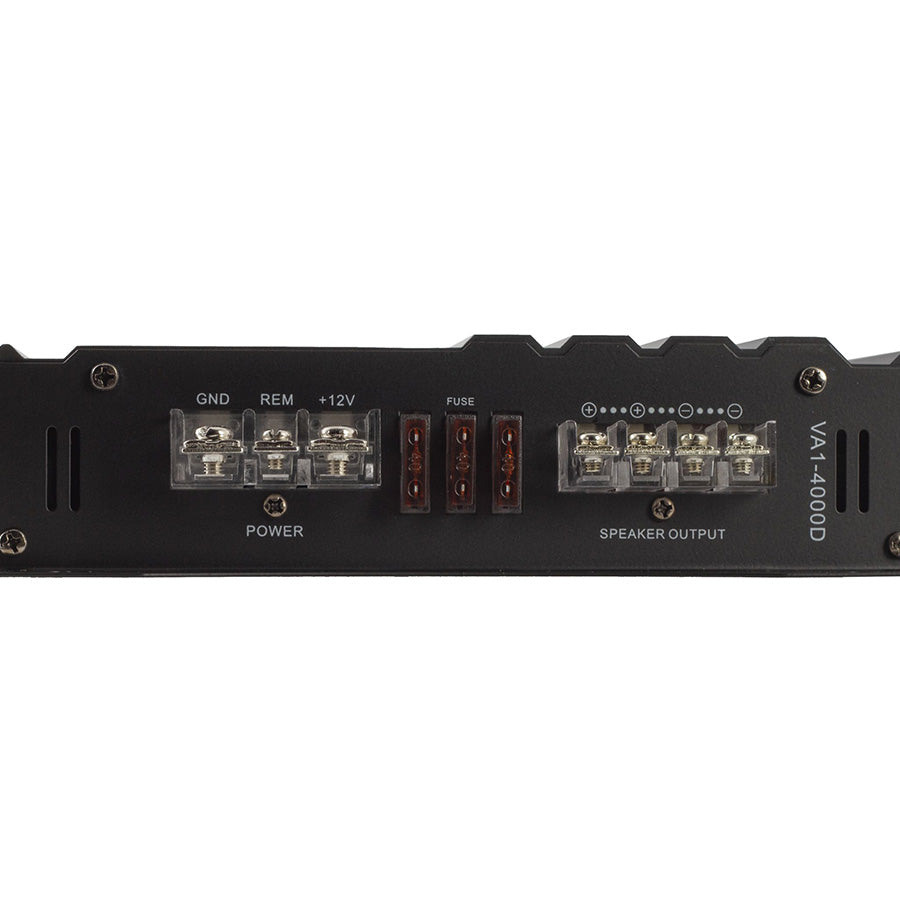 Power Acoustik VA1-4000D, Monoblock Class D w/Bass Remote Amplifier - 4000W