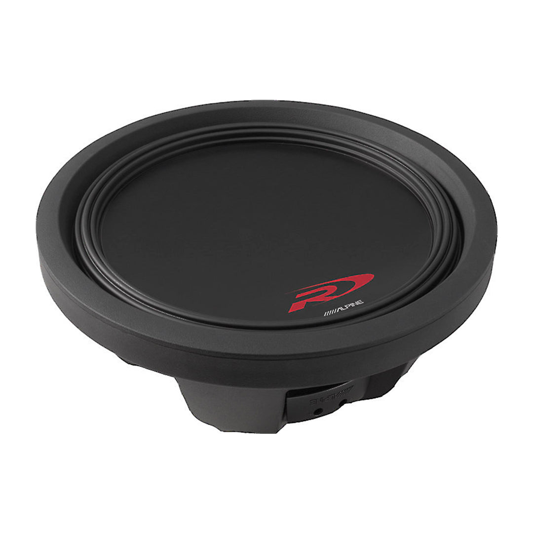 Alpine SWR-T12, R Series Single 4 Ohm Voice Coil 1800 Watts Shallow Subwoofer, 12"