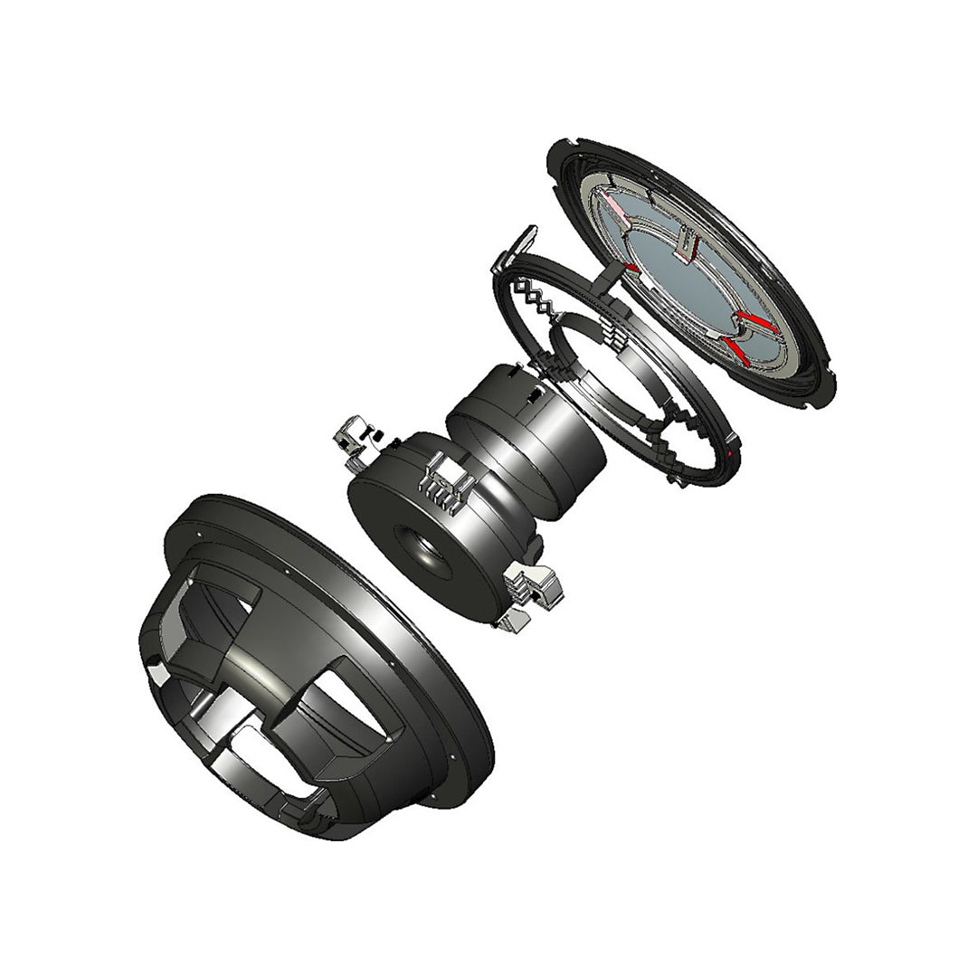 Alpine SWR-T10, R Series Single 4 Ohm Voice Coil 1800 Watts Shallow Subwoofer, 10"