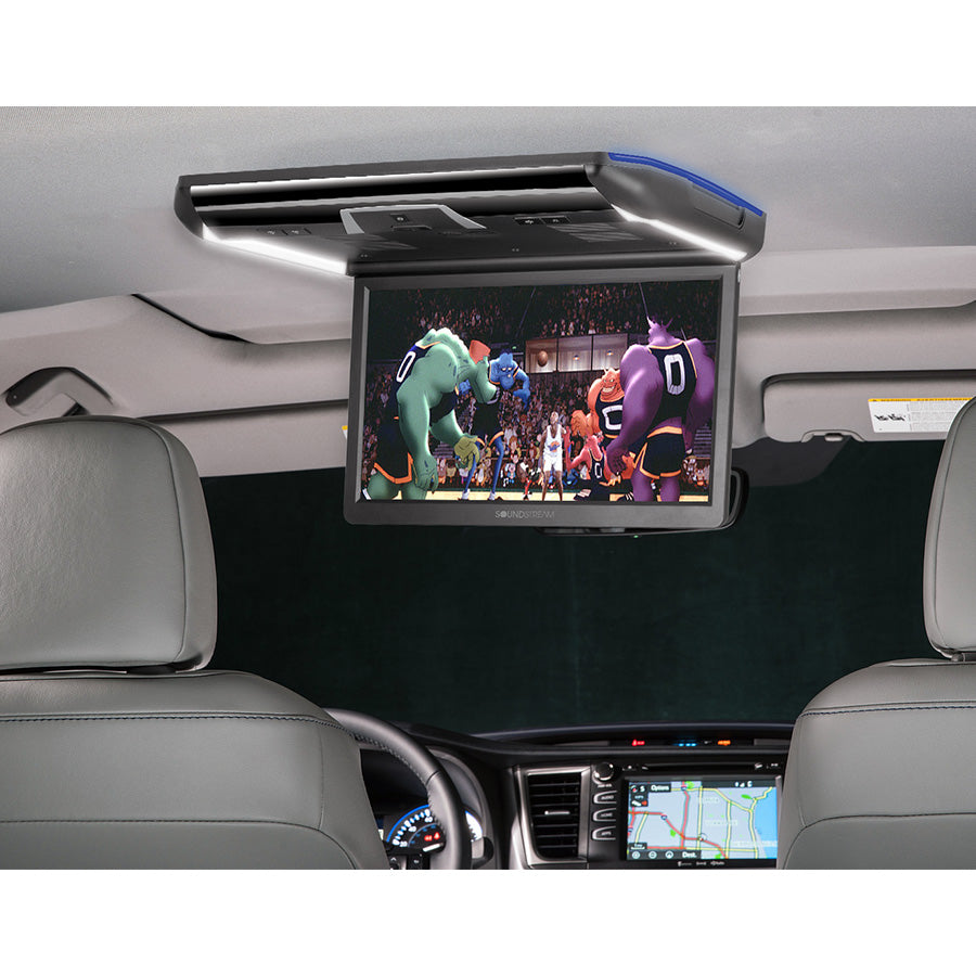 Soundstream VCM-160DMH, 16" Ceiling Mount DVD Entertainment. Sys., Mobile Link, RGB Lights, 3 Color Changeable