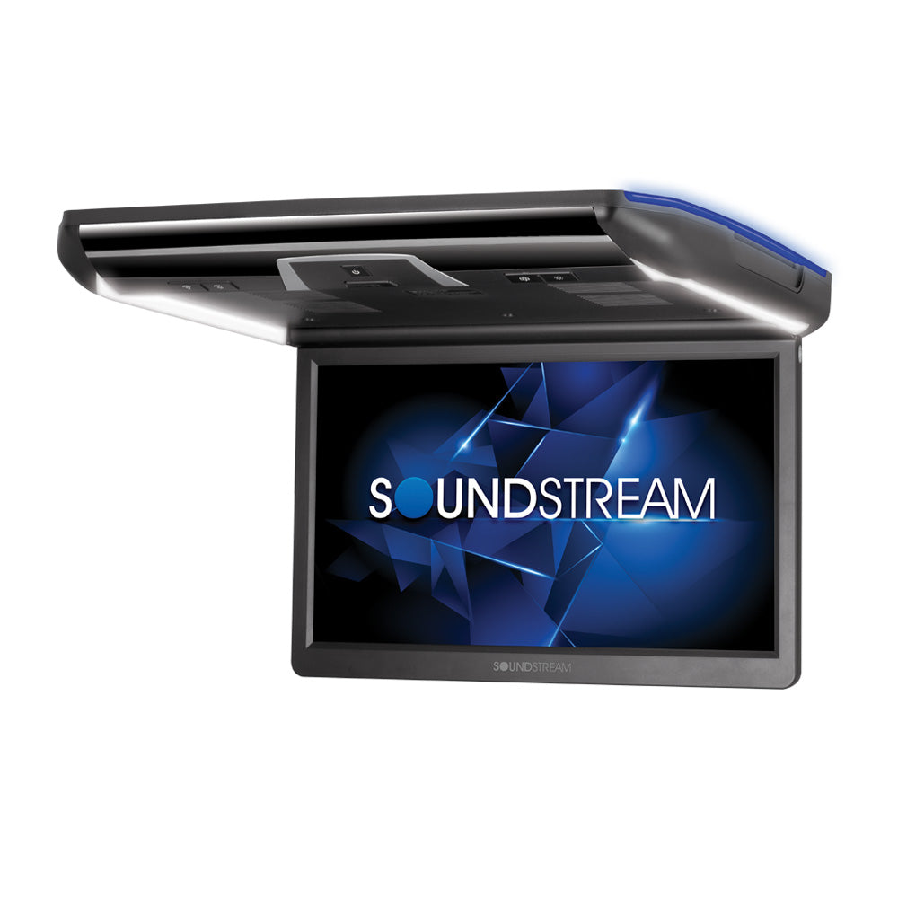 Soundstream VCM-160DMH, 16" Ceiling Mount DVD Entertainment. Sys., Mobile Link, RGB Lights, 3 Color Changeable