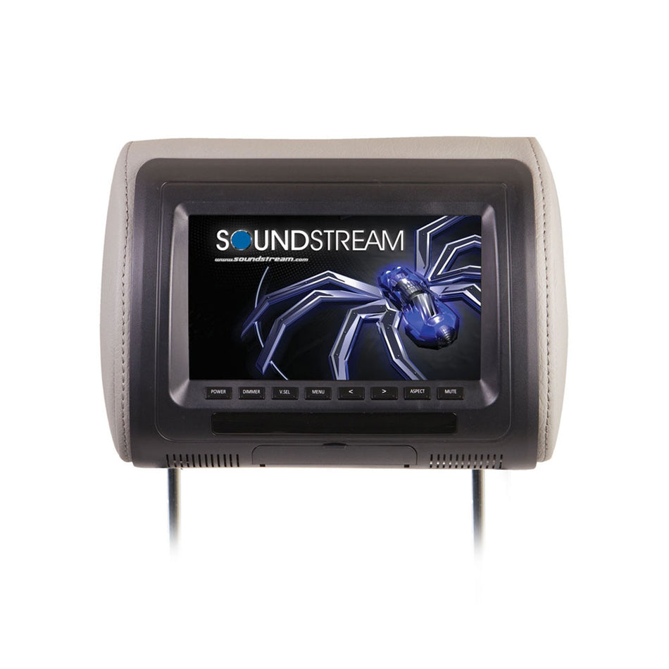 Soundstream VH-70CC, Universal Headrest w/ 7" LCD, 3 Color Changeable