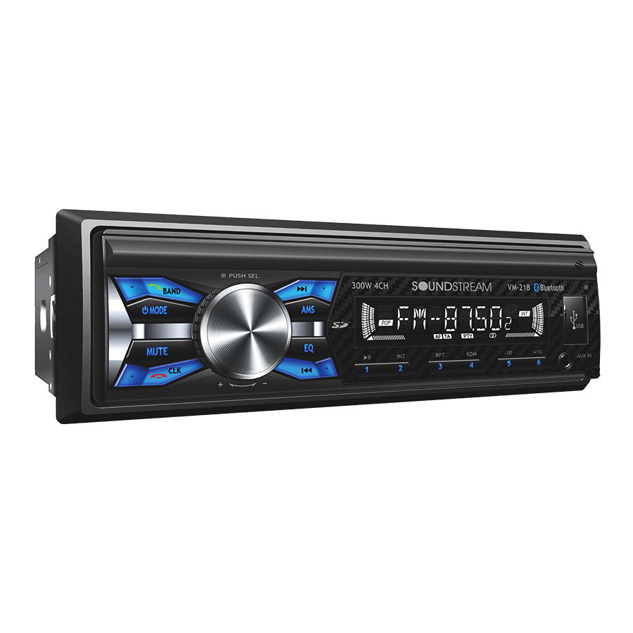 Soundstream VM-21B, 1-DIN Digital Audio Head Unit w/ 32GB USB, SD, AUX, & Bluetooth