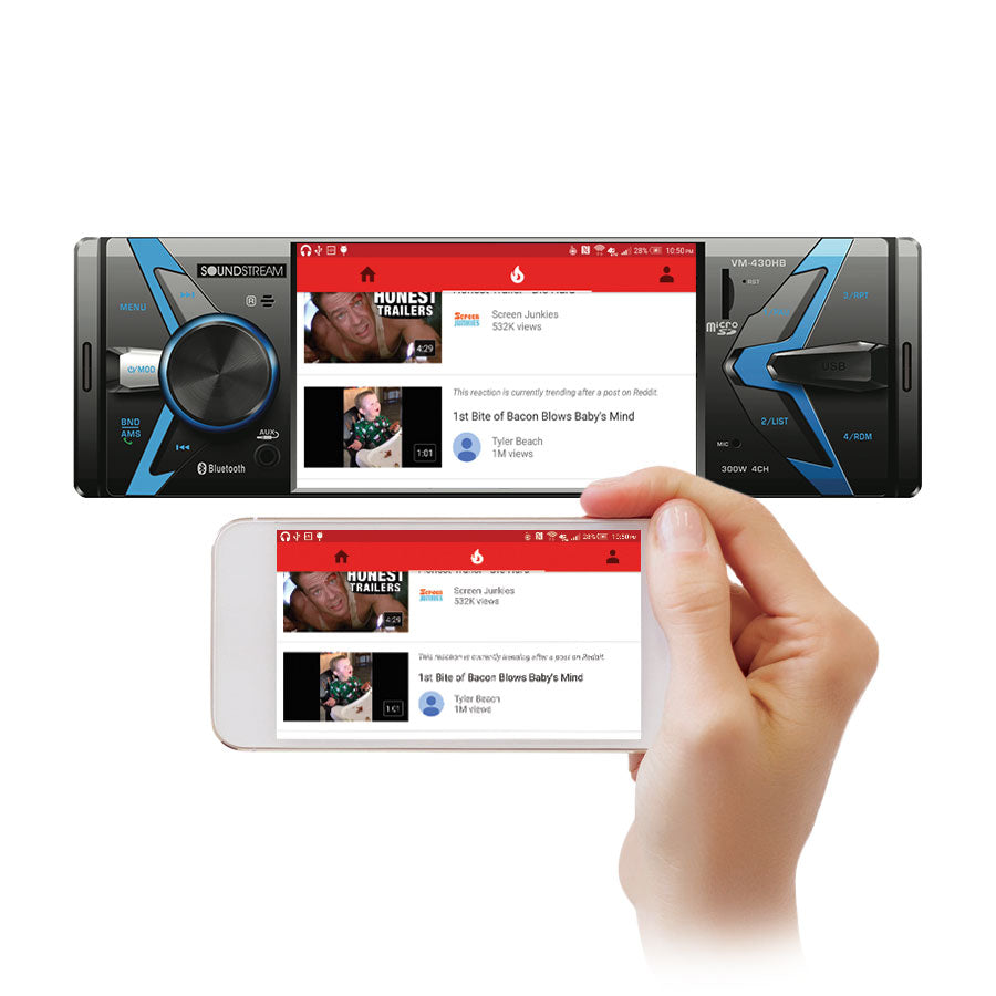 Soundstream VM-430HB, 2-DIN Digital Media (no DVD) w/ Phonelink, Bluetooth & 4.3" LCD