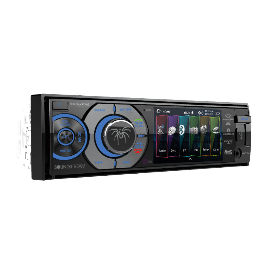 Soundstream VR-345B, 1-DIN AptiX Source Unit, w/ Bluetooth, & Detach 3.4" LCD