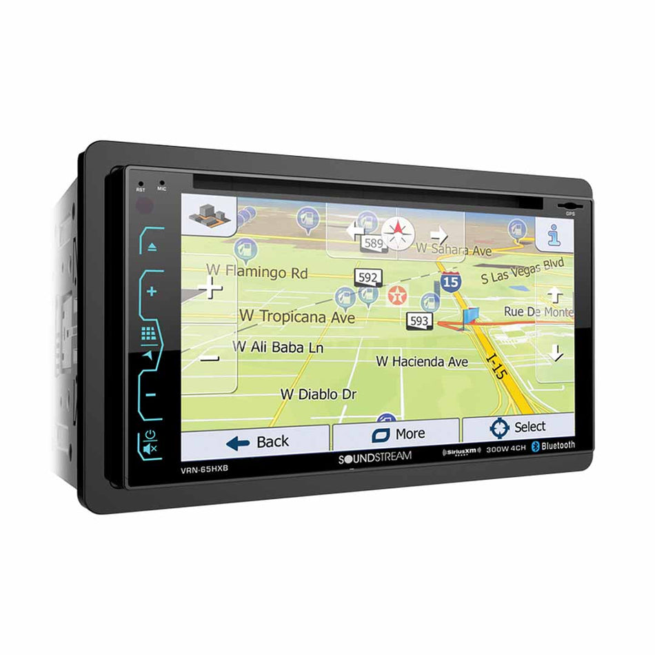 Soundstream VRN-65HXB, 2-DIN AptiX Source Unit w/ iGO GPS, PhoneLink, SXM Ready, & 7" LCD