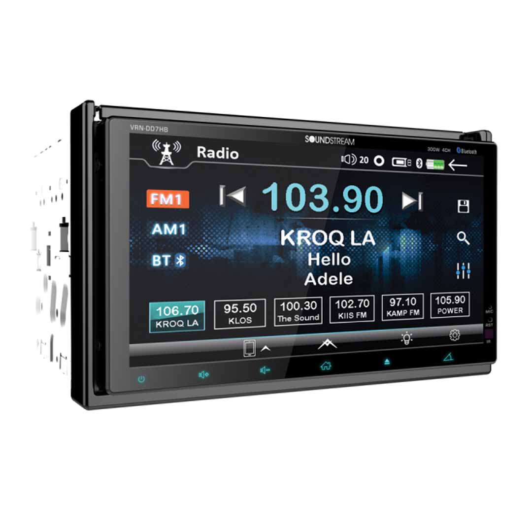 Soundstream VRN-DD7HB, Dual 7" LCD, 2-DIN AptiX Source Unit w/ iGO GPS, PhoneLink