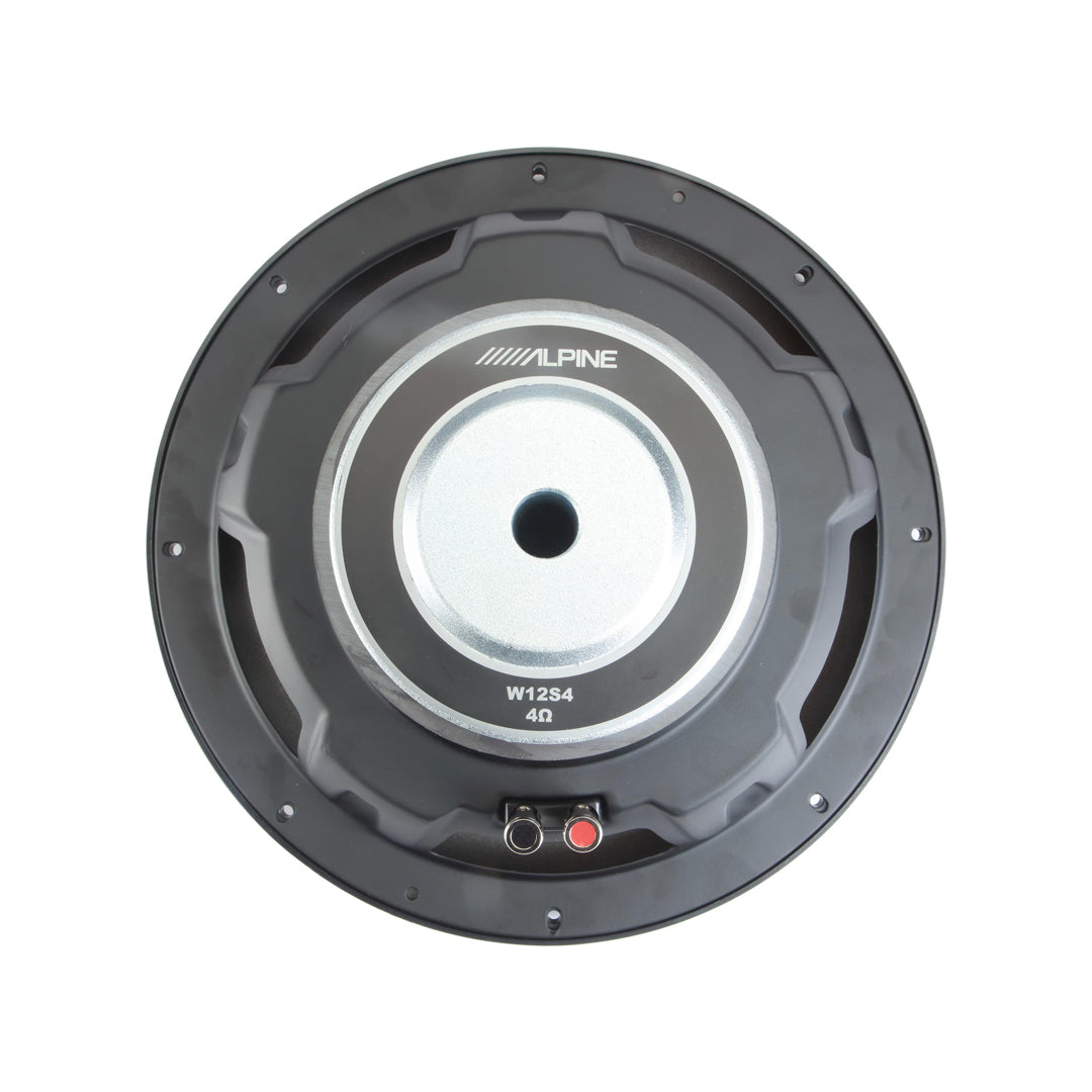 Alpine W12S4, Bass Series Single 4 Ohm Voice Coil 12" Subwoofer - 750W