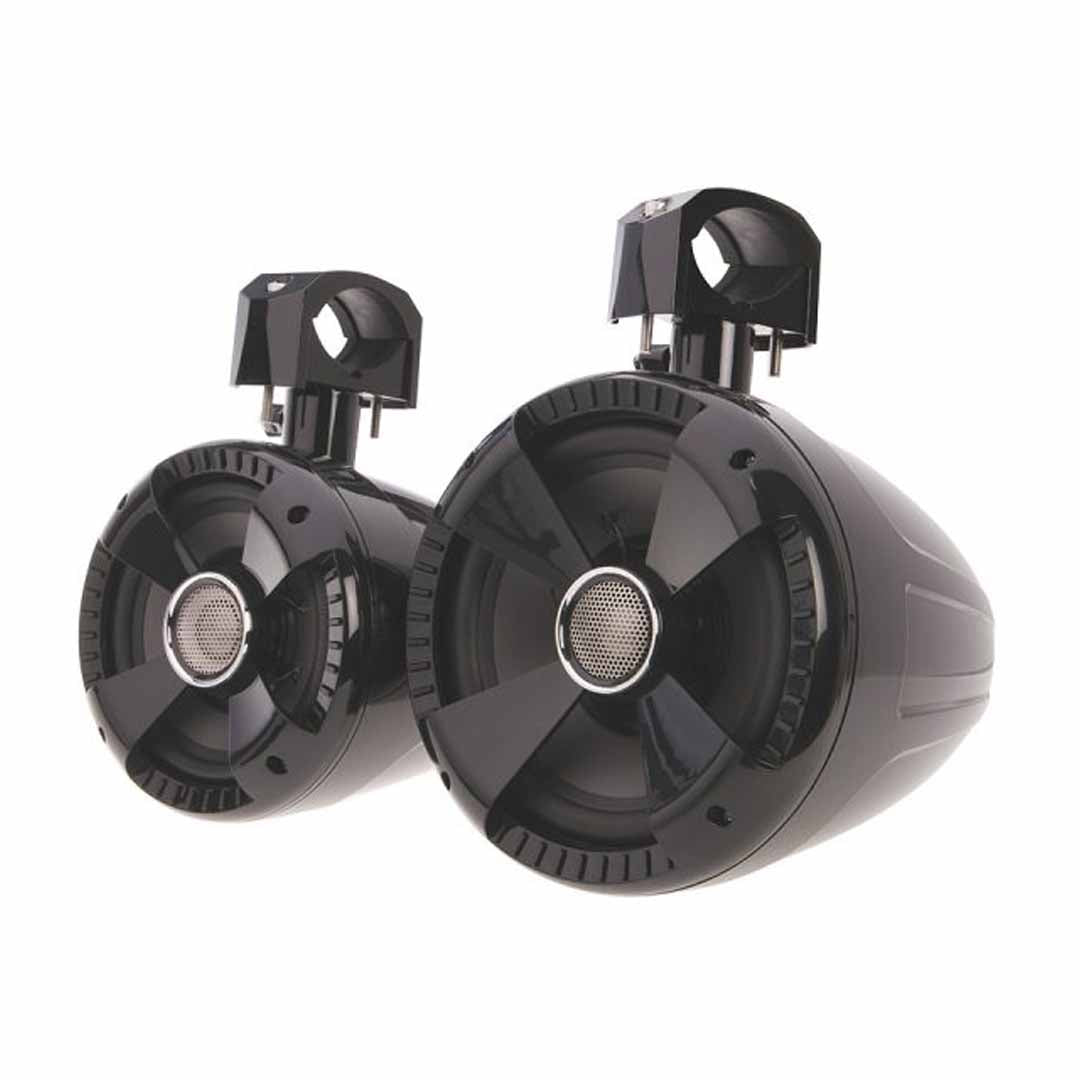 Soundstream WTS-8B, Marine Gloss Black 8" Wake Tower Speakers
