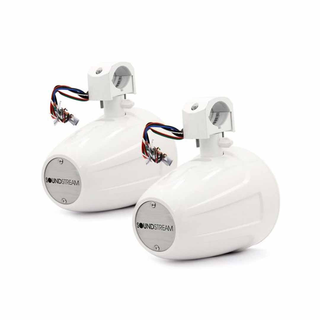 Soundstream WTS-8W, Marine Gloss White 8" Wake Tower Speakers