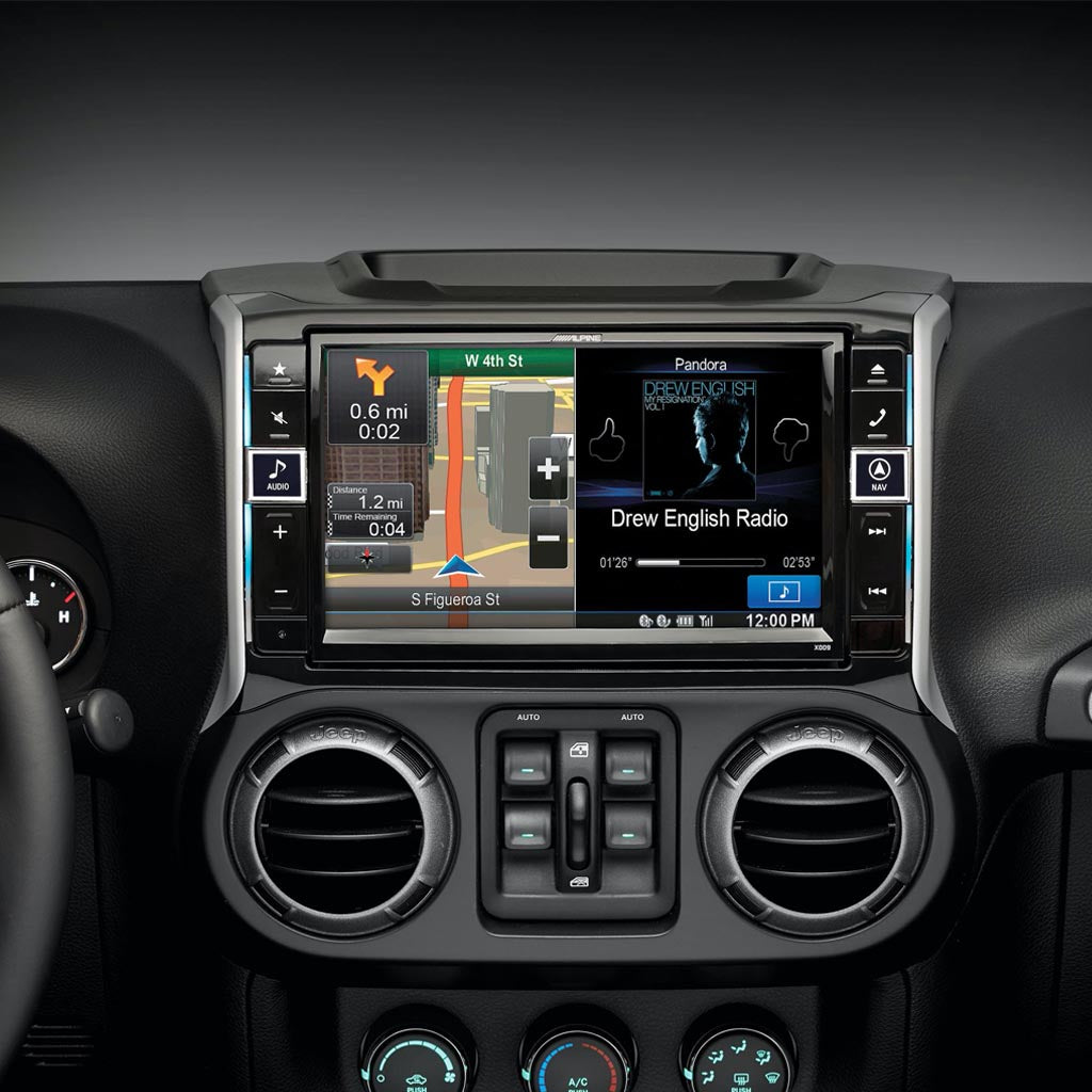 Alpine X009-WRA, 9" In-Dash Restyle System For 2011-up Jeep Wrangler and Wrangler Unlimited models