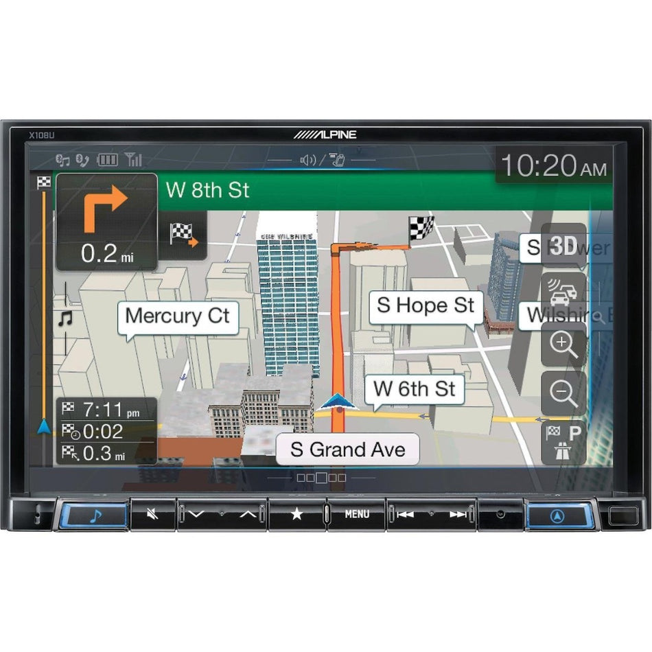 Alpine X108U, Universial Restyle System DVD/CD player, Multimedia, Navigation with 8" touchscreen and AM/FM tuner
