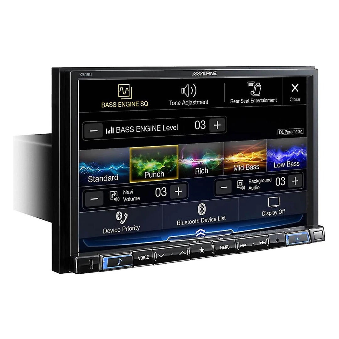 Alpine X308U, 8" Mech-less Restyle Navigation Receiver w/ CarPlay & Android Auto
