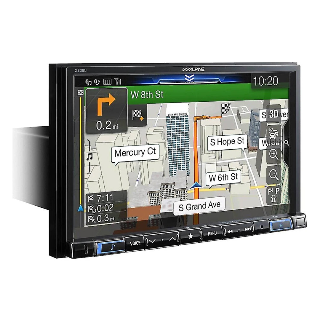 Alpine X308U, 8" Mech-less Restyle Navigation Receiver w/ CarPlay & Android Auto