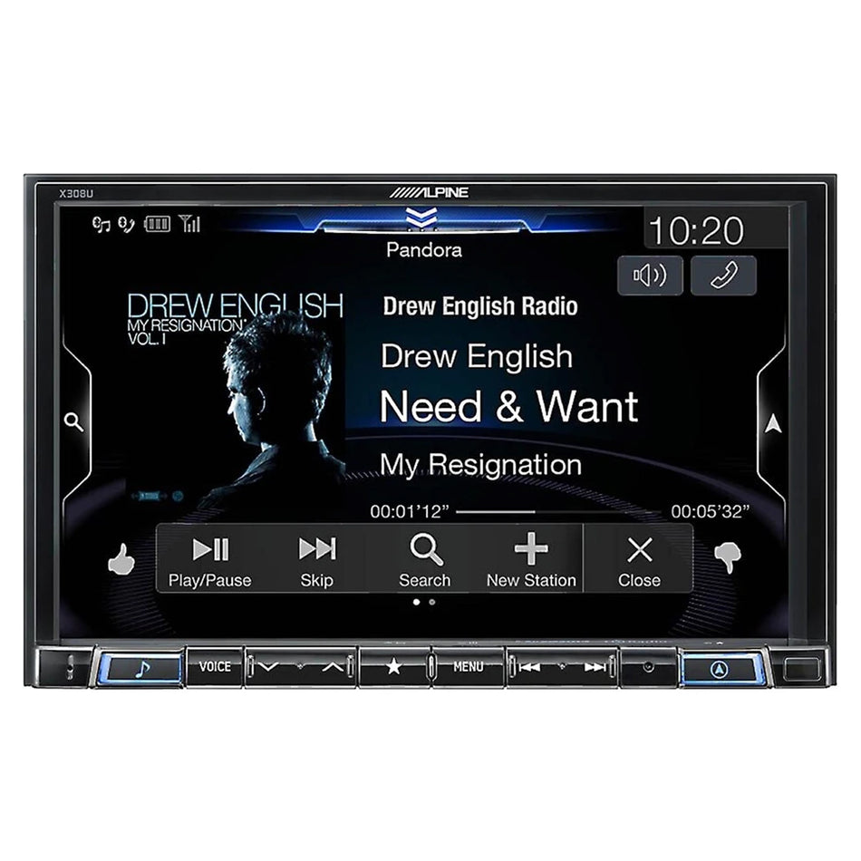 Alpine X308U, 8" Mech-less Restyle Navigation Receiver w/ CarPlay & Android Auto