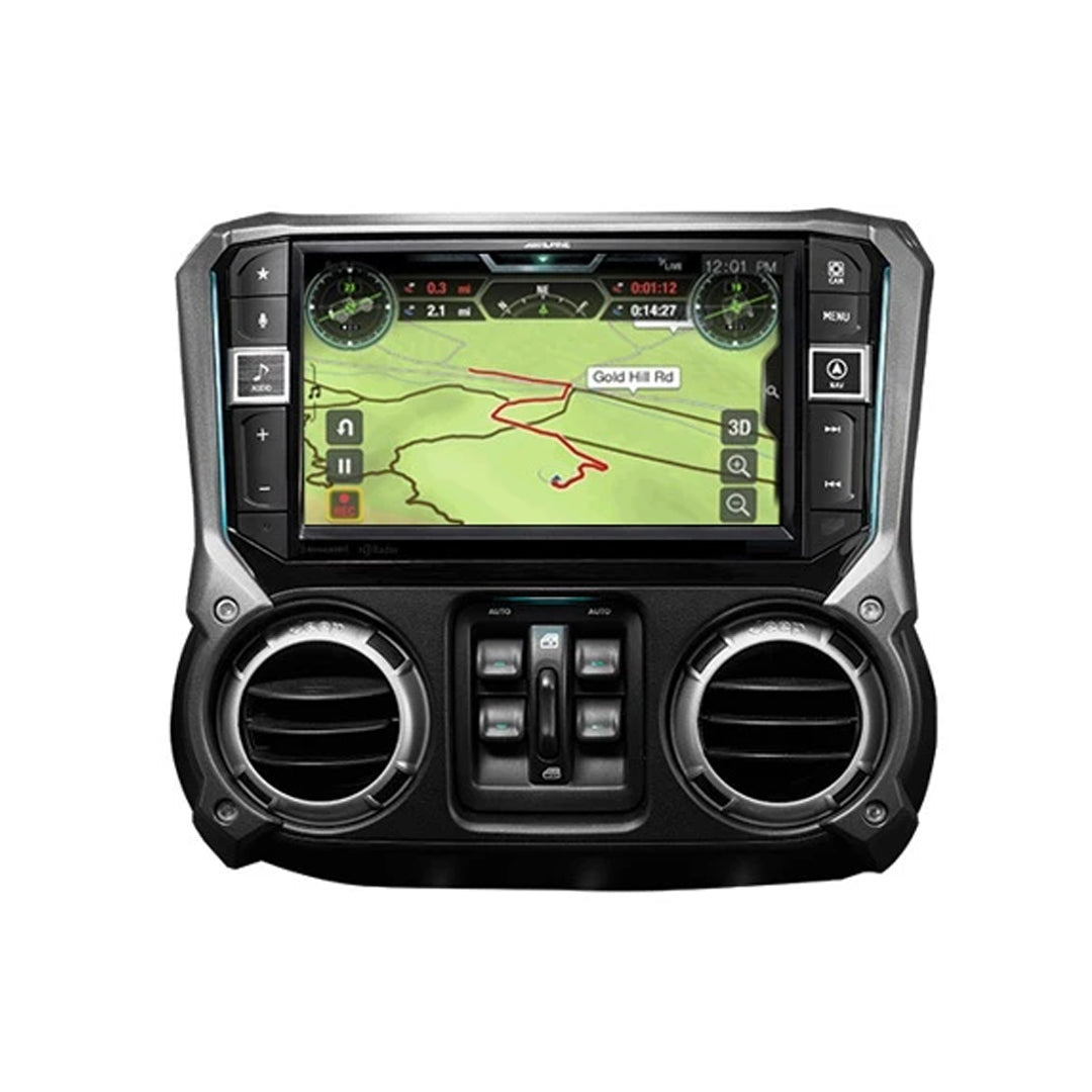 Alpine X409-WRA-JK, 9" Weather-Resistant Navigation System with Off-Road Mode for the 2011–2018 Jeep® Wrangler
