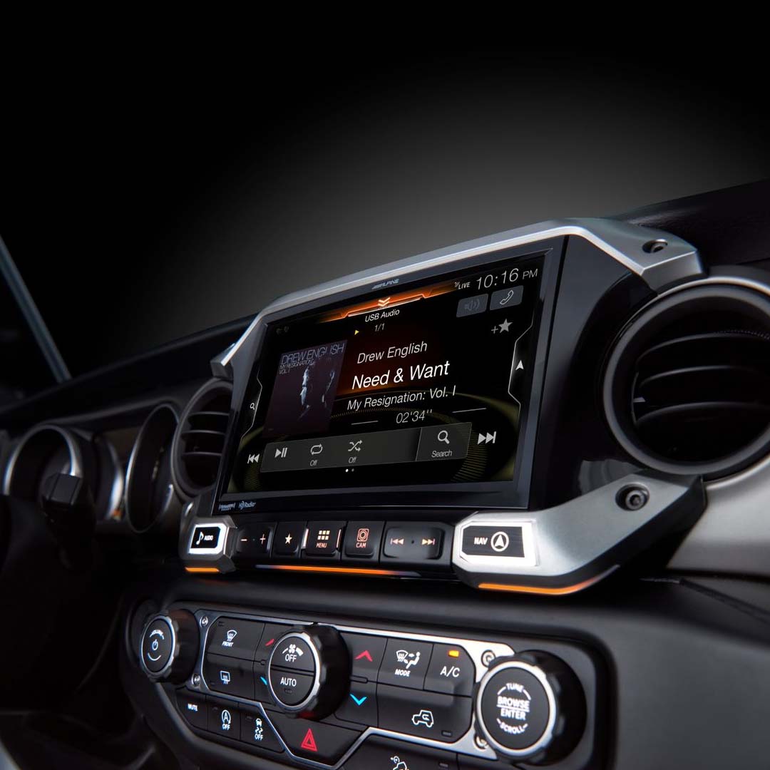 Alpine X409-WRA-JL, 9-Inch Weather-Resistant Navigation System with Off-Road Mode for 2018