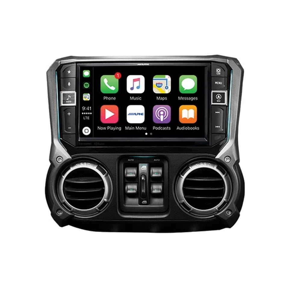 Alpine X409-WRA-JK, 9" Weather-Resistant Navigation System with Off-Road Mode for the 2011–2018 Jeep® Wrangler