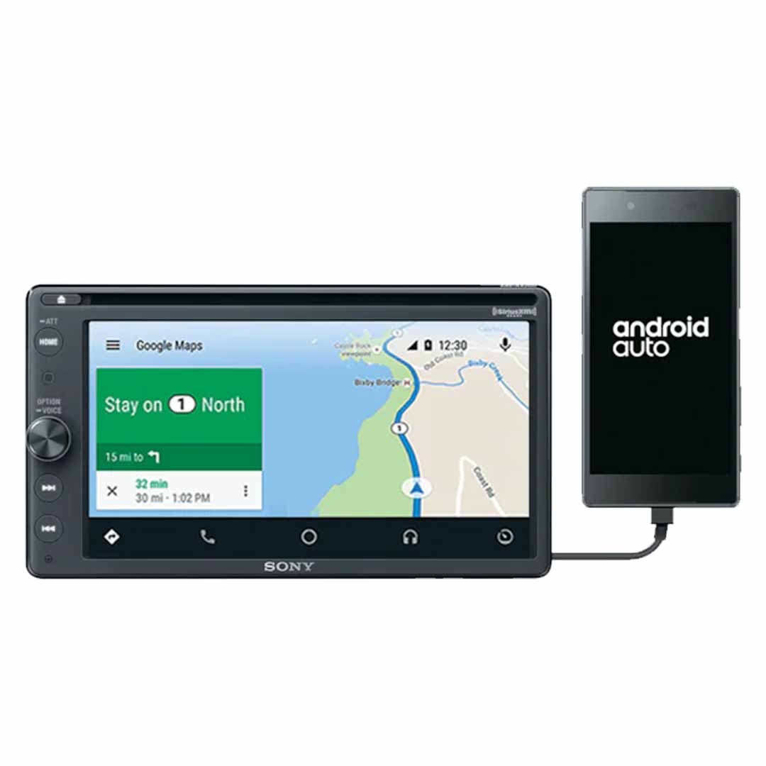 Sony XAV-AX210SXM, 6.4" Double Din CD DVD Player Apple CarPlay / Android Auto