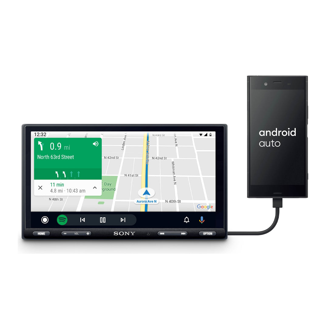 Sony XAV-AX5500, 6.95" Double Din Car Media Receiver Apple CarPlay / Android Auto