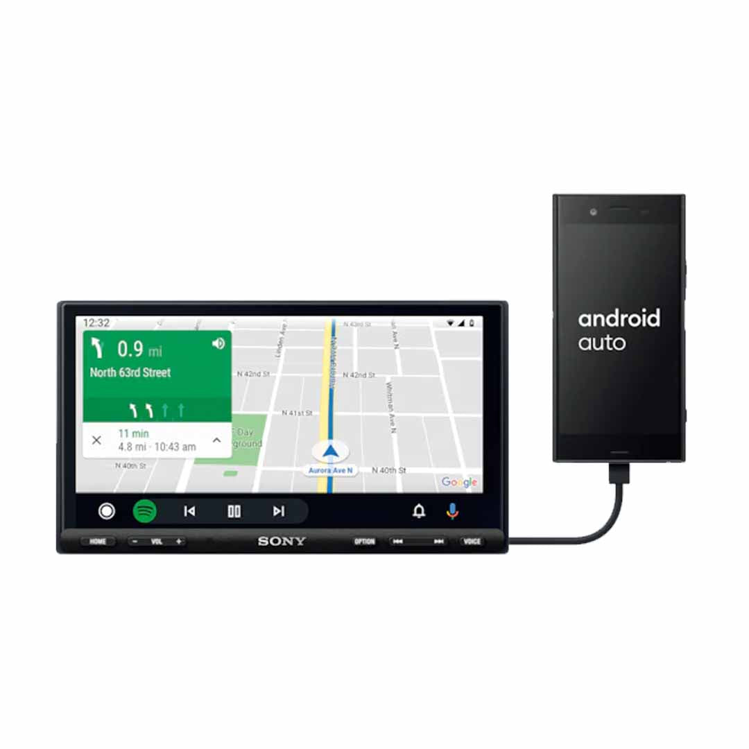 Sony XAV-AX7000, 6.95" High Power Digital Multimedia Receiver Player w/ CarPlay and Android Auto