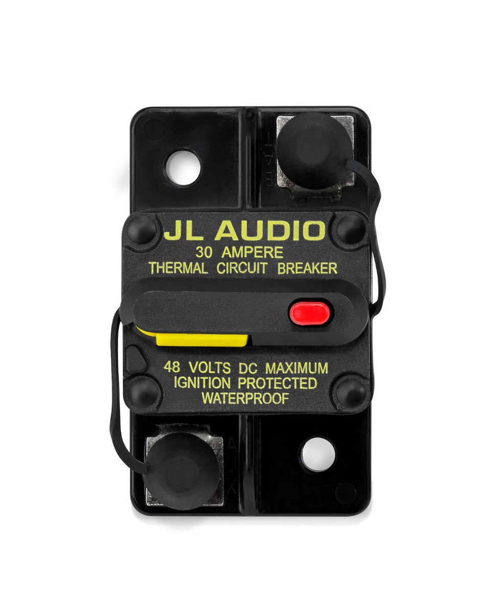 JL Audio XMD-MCB-30, Waterproof Ignition Protected Circuit Breaker, 30A