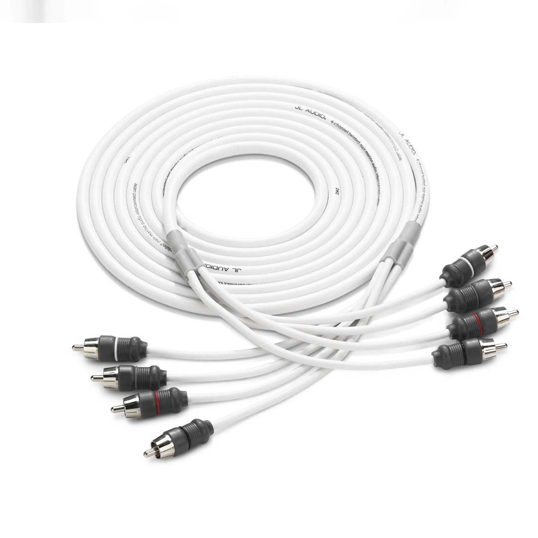 JL Audio XMD-WHTAIC4-12, 4-Channel, 12ft Marine Audio Interconnect