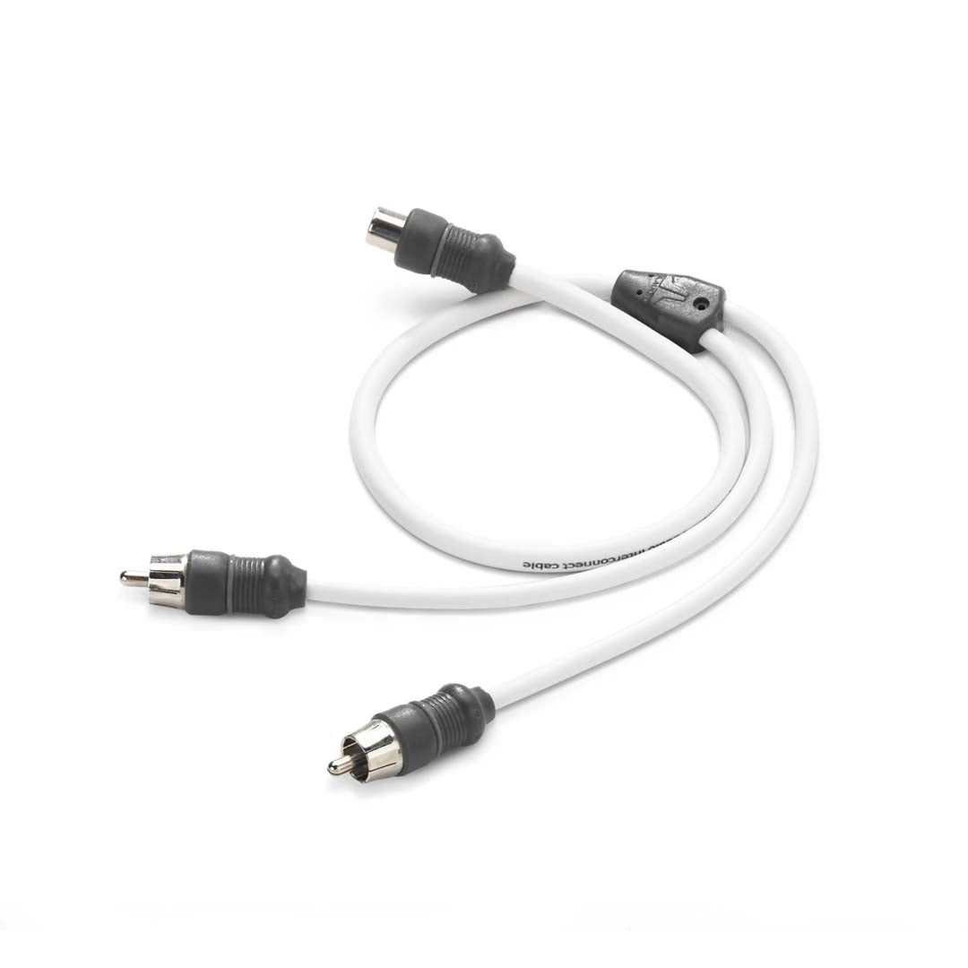 JL Audio XMD-WHTAICY-1F2M, Marine Y-Adaptor, 1 Female Jack, 2 Male Plugs