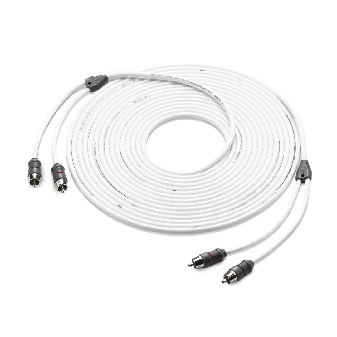 JL Audio XMD-WHTAICY-1F2M, Marine Y-Adaptor, 1 Female Jack, 2 Male Plugs