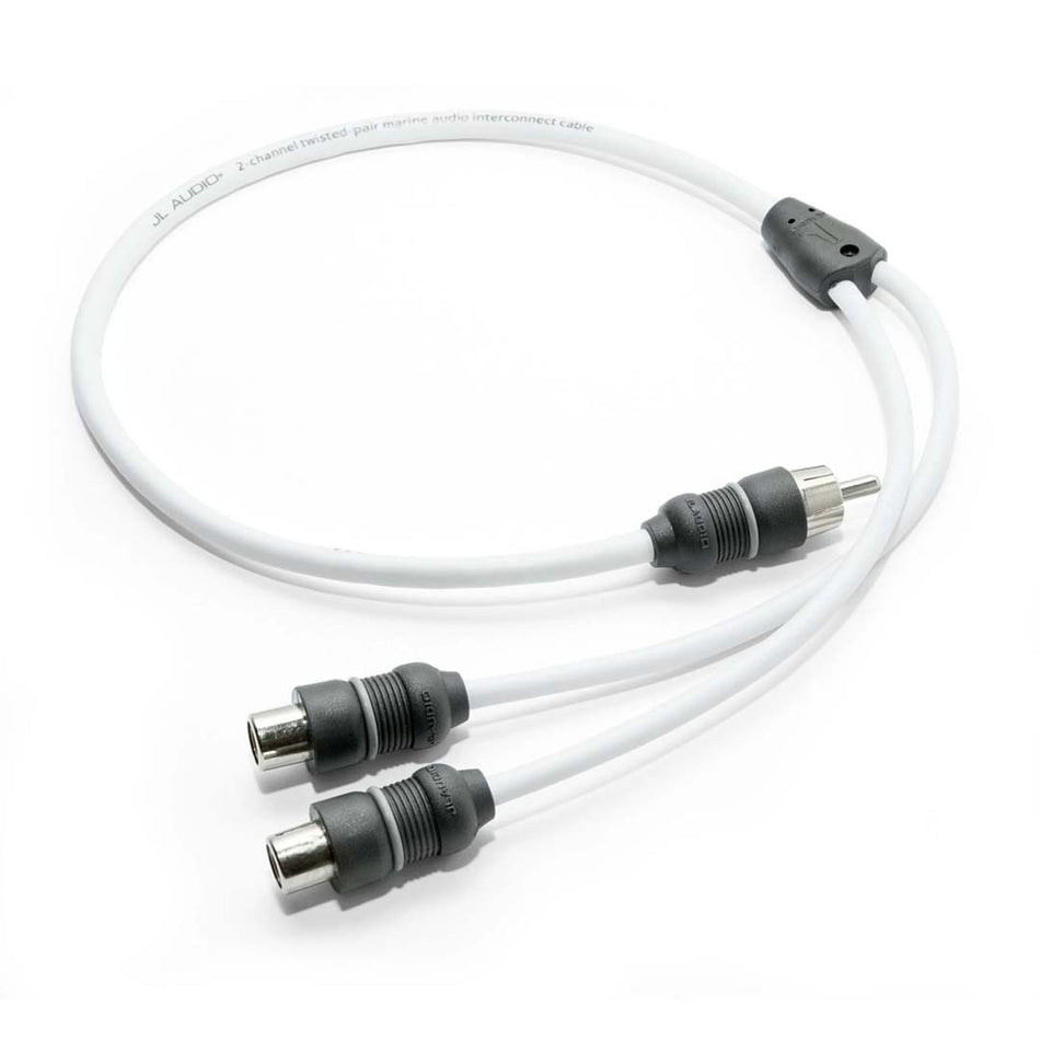 JL Audio XMD-WHTAICY-1M2F, Marine Y-Adaptor, 1 Male Plug, 2 Female Jacks