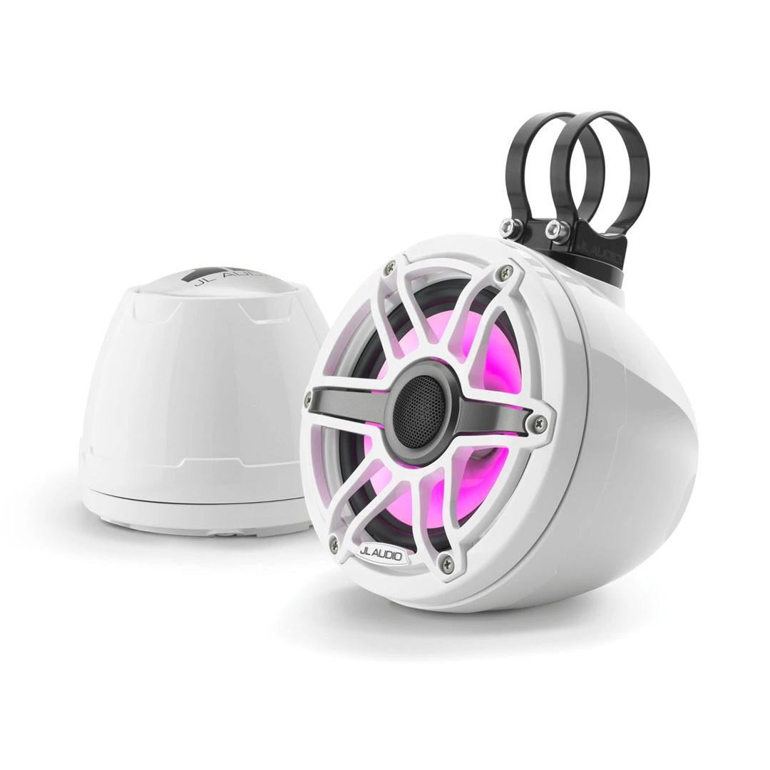 JL Audio M6-650VEX-GW-S-GWGW-I, M6 Series 6.5" VEX Tower Speakers with LED Lights