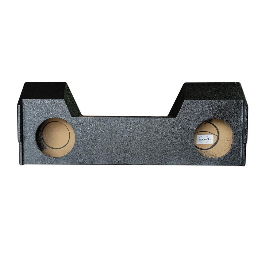 SoundBox Ram Crew Cab 2019-UP Dual 10" Downfire Subwoofer Enclosure, BedLiner Finish