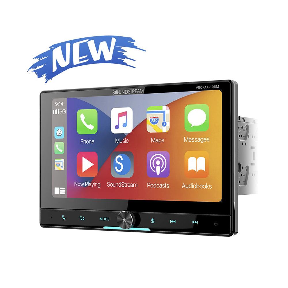 Soundstream VRCPAA-106M, 10.6" Multimedia Receiver w/ CarPlay and Android Auto