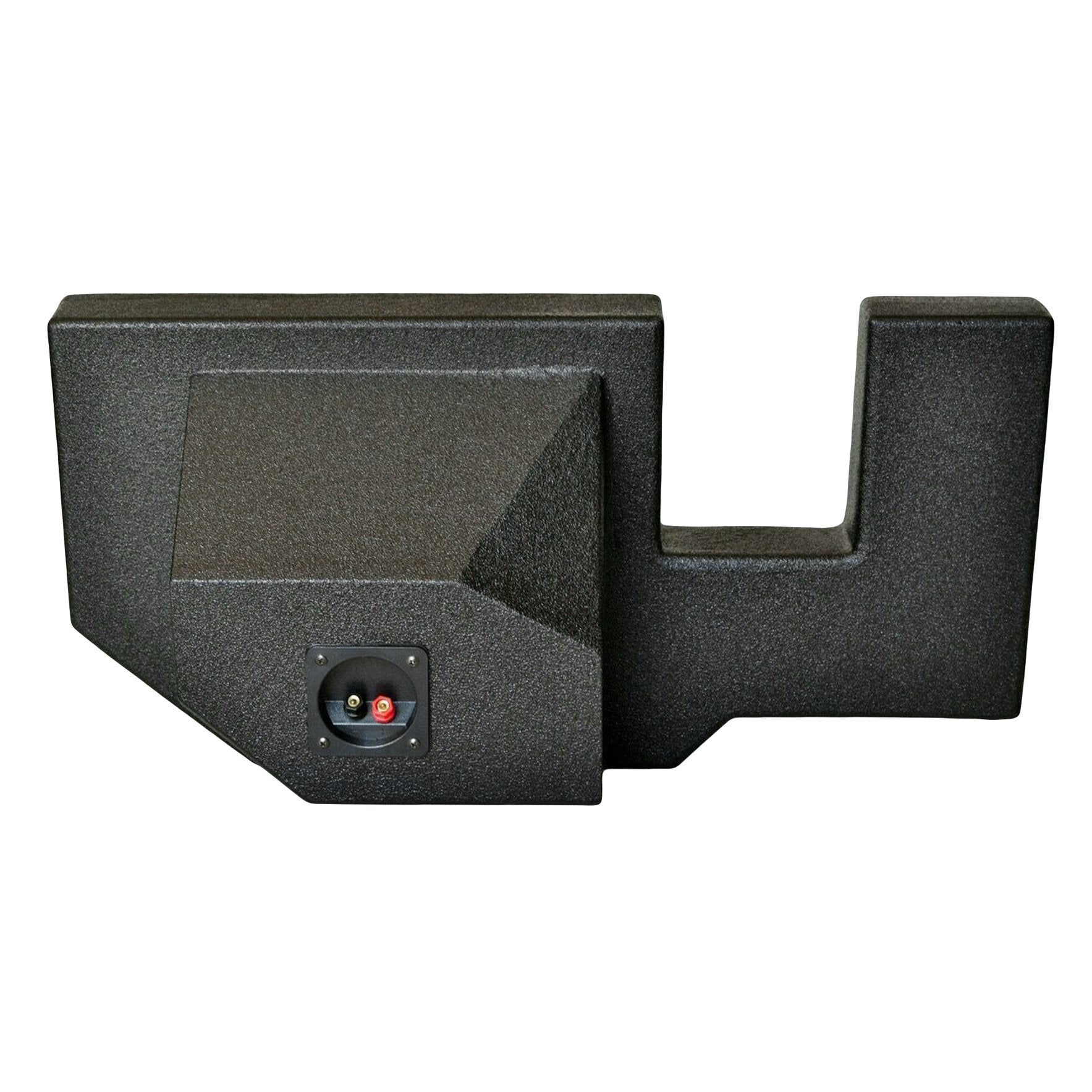 SoundBox Ram Quad Cab/ Crew Cab 2002-2018 Single 10" Upfire Subwoofer Enclosure, BedLiner Finish