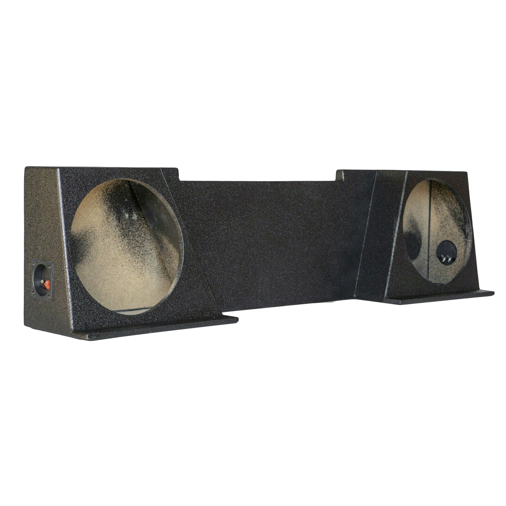 SoundBox Chevy Silverado /GMC Sierra Extended Cab 2008-2013 Dual 10" Downfire Subwoofer Enclosure, BedLiner Finish