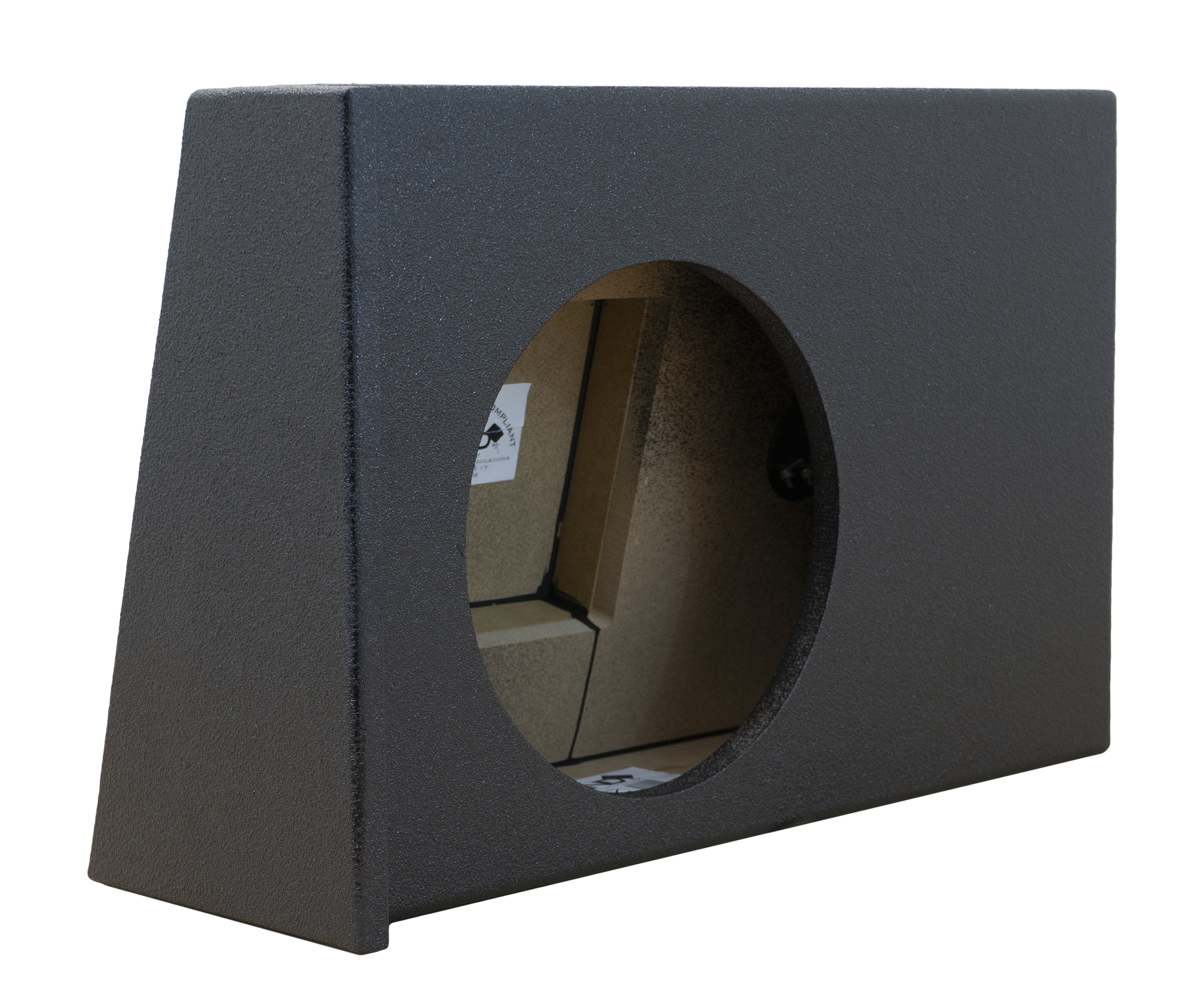 SoundBox Chevy Silverado/ GMC Sierra Crew Cab 2008-2013 Single 12" Downfire Subwoofer Enclosure, BedLiner Finish