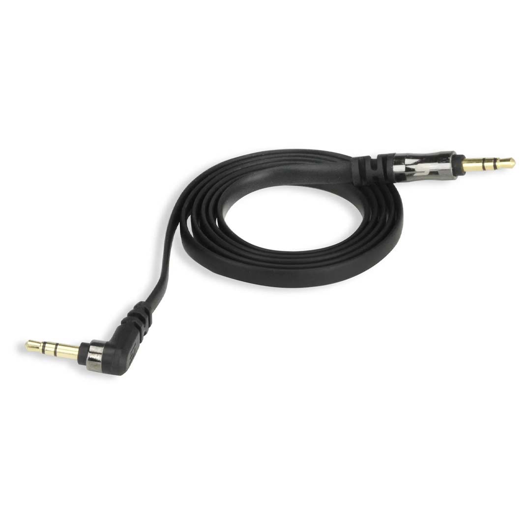 Scosche AUX3FBK, 90 Degree Angle 3.5mm Audio Cable (Black)