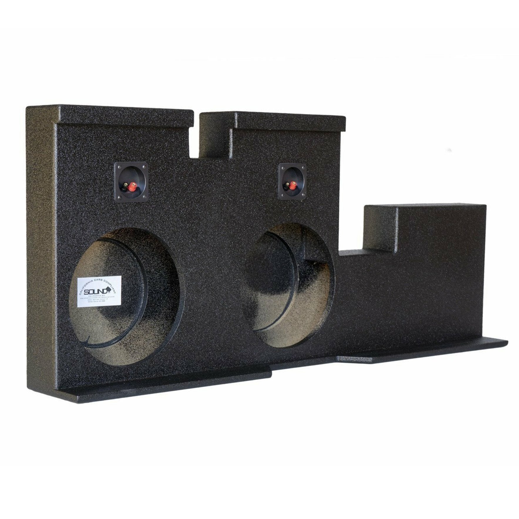 SoundBox Toyota Tundra Double Cab 2007-2017 Dual 12" Downfire Subwoofer Enclosure, BedLiner Finish