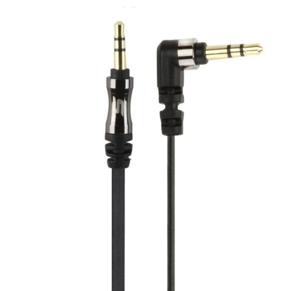 Scosche AUX6FBK, 90 Degree Angle 3.5mm Audio Cable 6FT (Black)